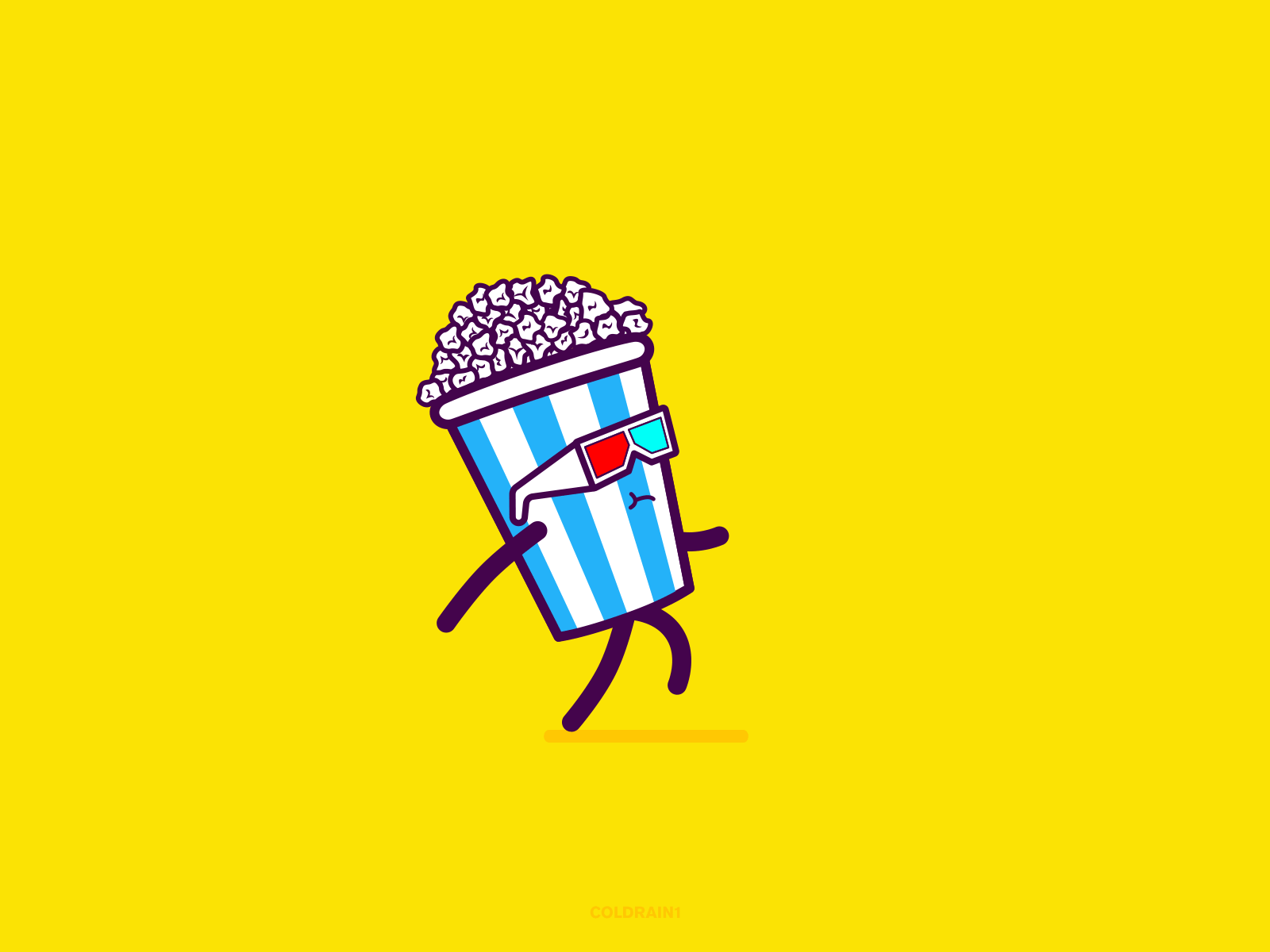 Popcorn animate branding design ui 动画 应用 插图 活跃 设计