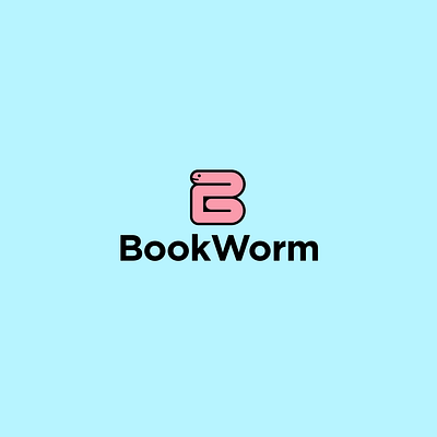 BookWorm Logo branding design illustrator logo logo design mascot logo vector