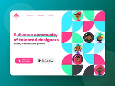 Design community | website landing page. 100 2d 3d dailyui dailyuichallenge design dribbble illustraion illustration landingpage minimal typography ui design uidesign uiux vector website