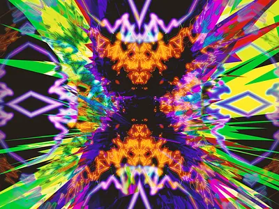 Channeled Escalation 3d abstract codeart digitalart ericfickes fusion360 kaleidoscope obj processing