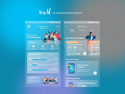 Glassmorphism concept android app communication design glass glassmorphism mobile transparent ui uidesigner ux