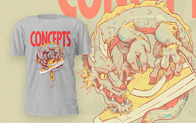Concepts.Id - DRGN dragon illustration merchandise design