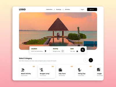 Tour website app branding design graphic design illustration logo modern simple tour travel ui ux vector web design website