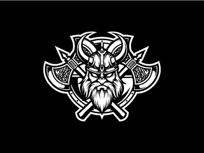 Viking ancient illustraion mascotlogo vector viking viking logo war