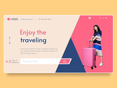 Travel web design app branding design graphic design illustration logo modern simple tour travel ui ux vector web design website