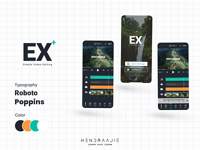 Ex+ - Simple Video Editing app banten banten indonesia design illustration serang serang banten typography ui ui ux