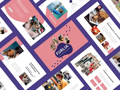 Furlia – Pet Care & Pet Shop PowerPoint Template animal background business care cat dog domestic food pet puppy retail shop store zoo