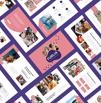 Furlia – Pet Care & Pet Shop PowerPoint Template animal background business care cat dog domestic food pet puppy retail shop store zoo