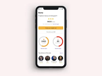 Health Tracker App design ui ux website