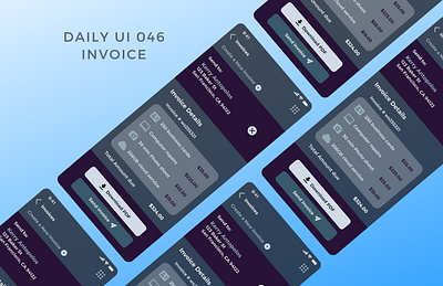 dailyUI 046 invoice app design daily ui 046 dailyui invoice invoice design