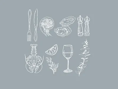 Wellington's Unique Eateries 2020, Illustrations cool toned colours design illustration sophisticated