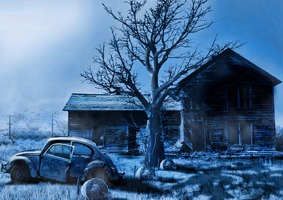 Abandoned House abandoned art artwork creepy design digitalpainting graphic graphicdesign houses illustration night paint painting photoshop photoshop art vector