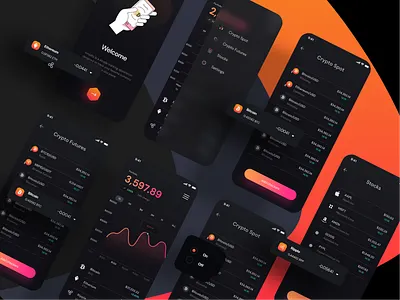Amplify - Crypto tracking app chart dashboard design design system figma mobile app mobile ui presentation product sketch trade ui pattern uiux ux uxdesign