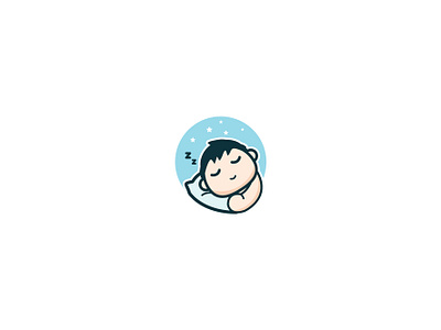 baby Logo baby baby logo branding cute logo illustration logo pillow sleep sleep logo