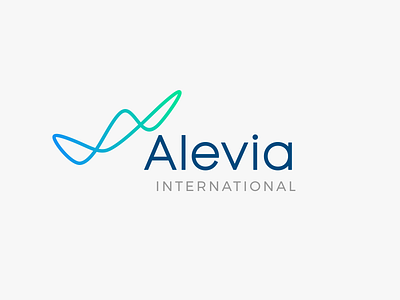 Alevia International Logo blue branding creative design flat healthcare icon it italy logo