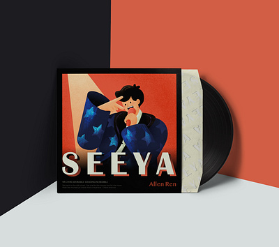 Vinyl Cover-SEEYA artist flat illustration graphic illustration record label singer vinyl cover vinyl record