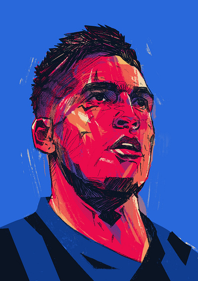 Serie A - Italian league - Soccer Portraits character football football illustrations football portraits illustrated football illustrated soccer illustration illustrator italian football people portrait portrait illustration procreate serie a soccer soccer illustrations