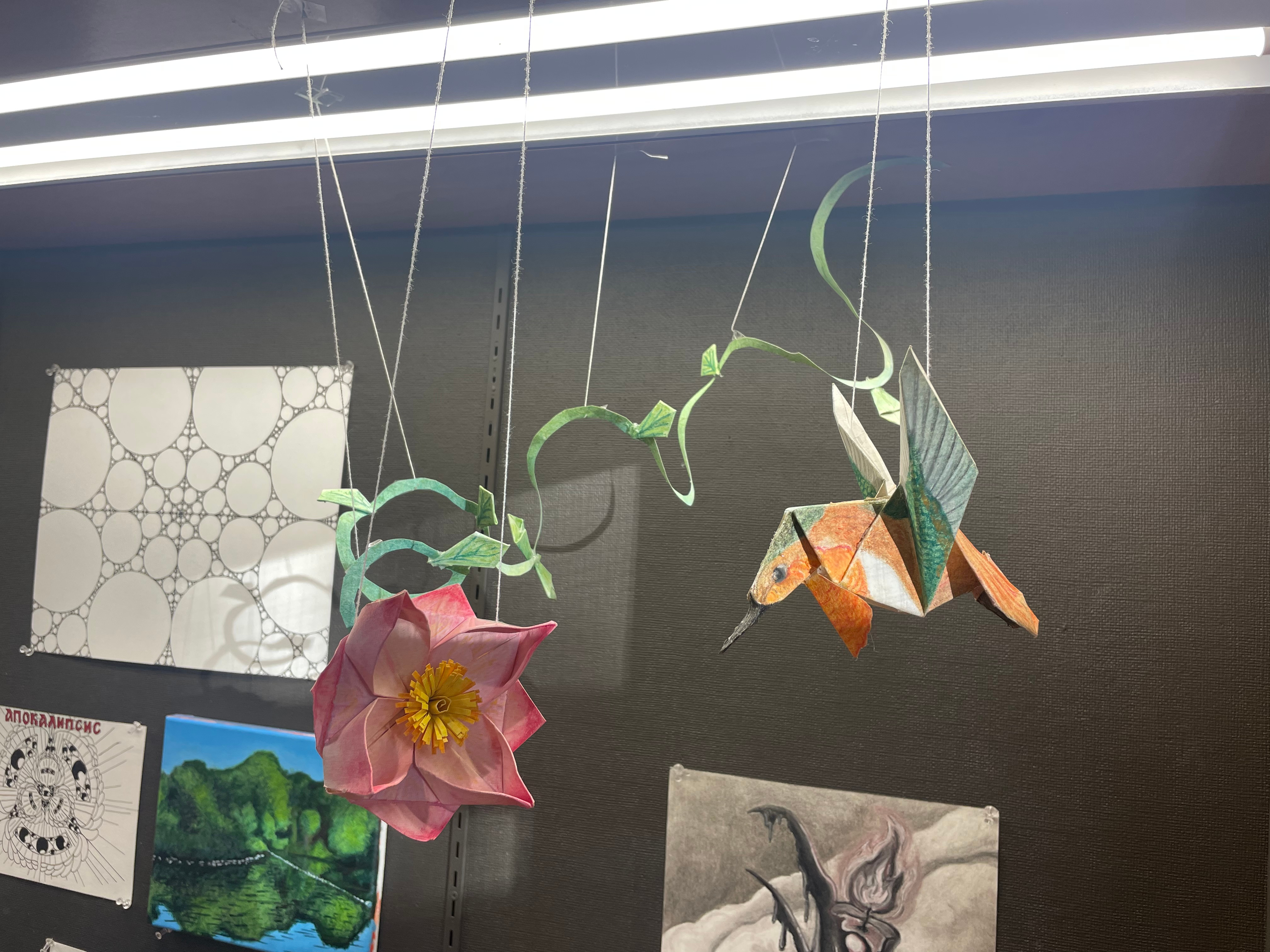 3D Art 3d duality lights origami pumpkin