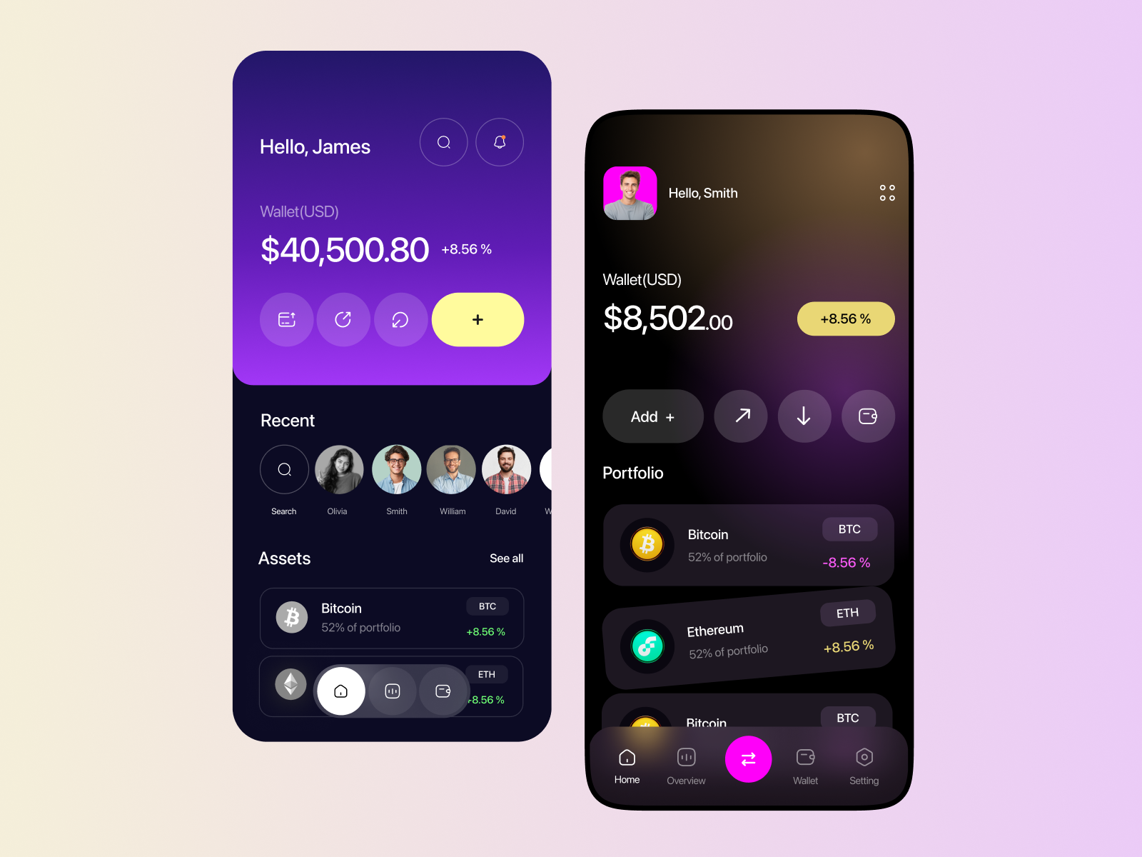 futuristic digital payment mobile application ui design by Roohi Koohi ...