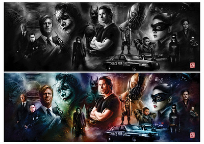 Batman Movie Poster batman illustration movie poster painting superhero