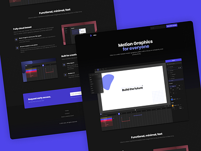 Otion landing dark mode landing webdesign