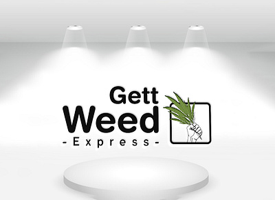 Gett Weed Logo branding cannabis logo design flat graphic design hemp logo icon illustration illustrator logo minimal typography vector weed logo