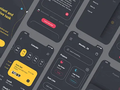 To Do app design application clean ui concept concept design dark theme dark ui illustration interface list minimal shots task todo app todolist ui userinterface ux uxdesign vector