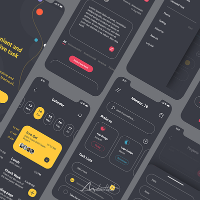 To Do app design application clean ui concept concept design dark theme dark ui illustration interface list minimal shots task todo app todolist ui userinterface ux uxdesign vector