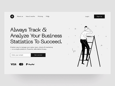 High Landing Page 18design analysis analytic analytics bussines character clean clean ui illustration interface landing landingpage minimal minimalism minimalist saas startup statistic ui8 uidesign