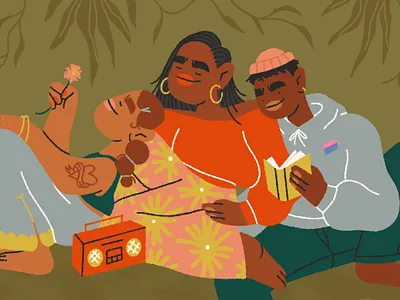 boring bisexuals 🐢 bisexual character character design illustration lgbt nature tree