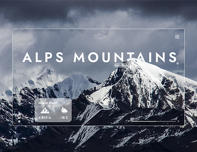 Mountains Climbing Web Page Concept adventure climbing design desktop glass glassmorphism hiking landing landing design landing page landscape mountain mountains site travel ui ui ux uidesign uiux web