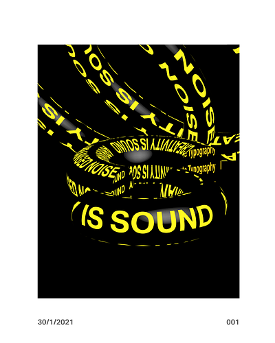 Sound is Noise ihatetype posterdesign typography