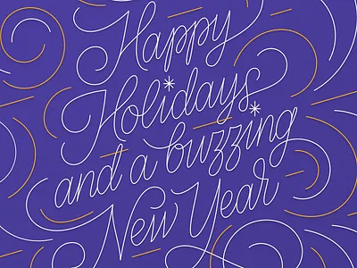 DataBees | Xmas card branding bulgaria calligraphy christmas christmas card design fourplus greeting card hand lettering happy holidays illustration lettering monoline sofia tsvetislava koleva typography