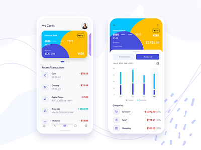 My Wallet iOS banking cards dashboad finance ios ios app design mobile app ui ux wallet