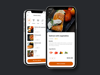 Food order pickup app — Restaurant, menu and dish page app ui app ui design app uiux application booking design dish food app interface menu mobile mobile app design mobile application mobile design mobile ui restaurant restaurant app ui design user experience user interface