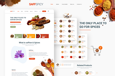 Landing page for Staff Spicy Store best designer brand design branding ecommerce full website recipes saffron shop spices ui ux web website website design