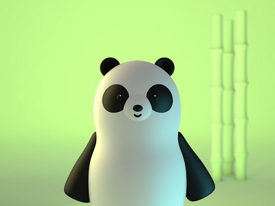 Cute Panda in 3d 3d animal c4d cinema4d panda render