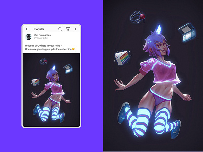 Critik • Social App [Feed Post] application art artists artwork collaboration community critics illustration mobile app mobile ui ux partners post ui ux web design