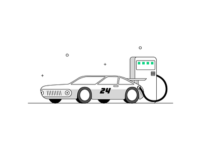 Electric Car-6 car flat illustration illustration illustrations line art minimal product illustration sport car ui vector