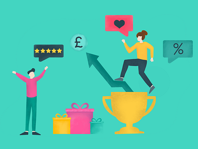 Customer Loyalty adobe illustrator characterdesign customer support design illustration loyalbe procreate
