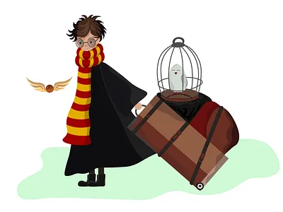 Harry Potter art characters charecters design harry potter illustration vector