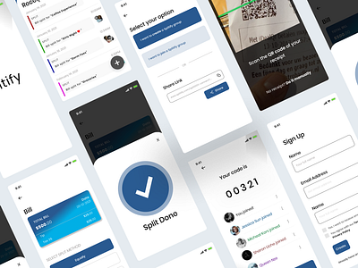 Split Bills App 2 app apps design design app designer designs dribbble figma product design productdesign splitbillapp tech ui uiux uiuxdesign uiuxdesigner