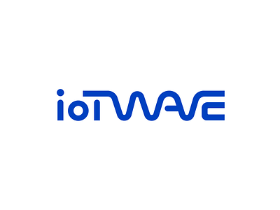 Iotwave Logo Design Proposal 02 binary code blue solid brand identity branding company startup connection custom text icon internetofthings line path logo mark signal analog symbol tech it technology type typography wave digital wordmark