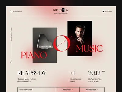 Rhapsody Website interface product service startup ui ux web website