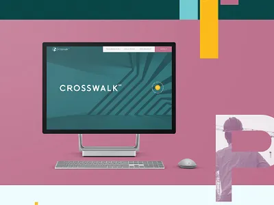 crosswalk landing page blue blue and white homepage landing landing page design modern pink website responsive design ux ui yellow