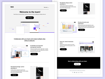 welcome to the team Email email email design email marketing features team teamwork wix