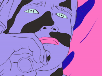 Arnie animated gif animation color design digitalart drawing finland finnish gif illustration loop pink schwarzenegger