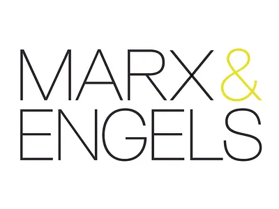 Logotype Marx & Engels joke logo