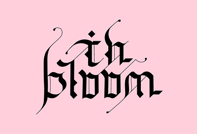 in bloom alternate gothic alternates black blackletter experimental font goth gothic lettering lettering art letters procreate procreateapp tipography type