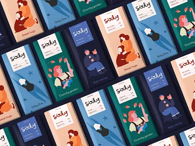 sixty, chocolate brand brand branding brasil brazil cashew chocolate dark editorial food illustration lettering logo milk package package design product sea salt vector